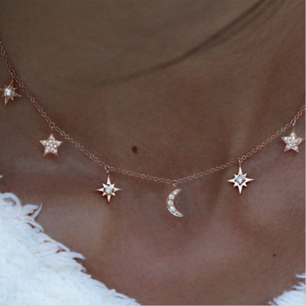 necklace star and moon