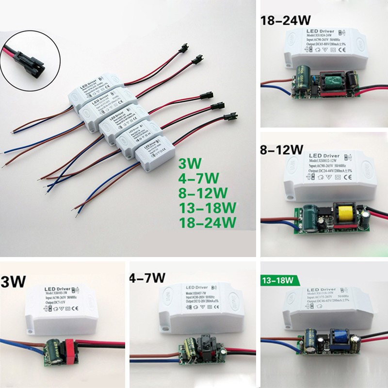 Replace LED Driver Tin Lantern series AC90~265V 3~24W Supply Adapter Accessories Brand New