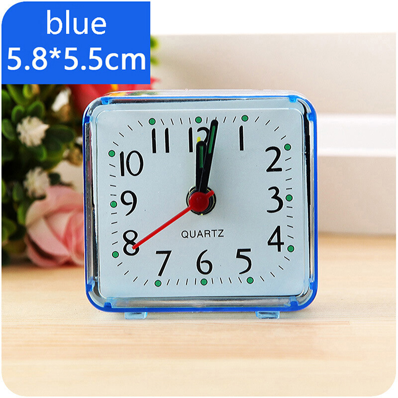 NEW Cute Student Alarm Clock Square Bedside Compact Clock Desktop Decor Clock