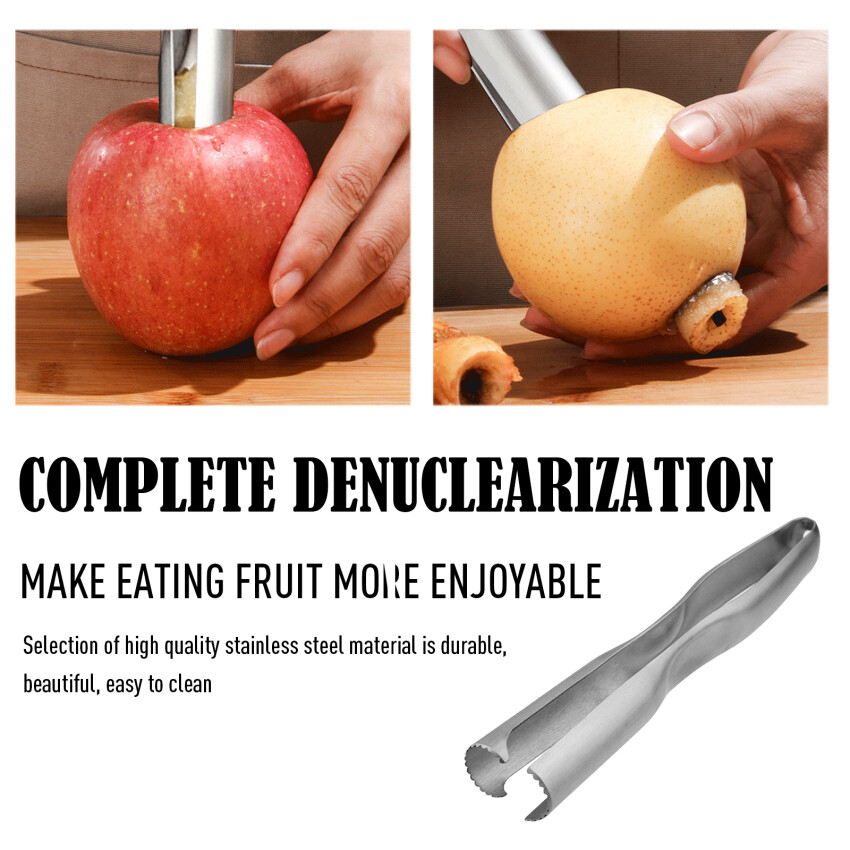 Premium Apple Corer Easy to Use Durable Apple Corer Remover for Pears Bell Peppers Cupcakes Sharp Serrated Stainless Steel Blade Kitchen Gadgets Fruit Corer Pitter, Easy to Use 1Pcs