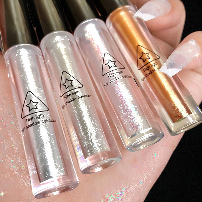 Dorisna Liquid Eyeshadow-Glitter Eyeshadow Waterproof Glitter Eyeliner Liquid Highlither Makeup Party Makeup Eye Shadow Pearl Light Flash Film Brilliant Pearl Long- lasting Eye Lying Silkworm Cosmetics
