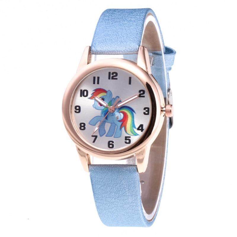 Children Watch Unicorn Pony Leather Strap Analog Dial Quartz Watches Kids Wrist Watches for Girls Xmas Gifts Cartoon Watch Malaysia