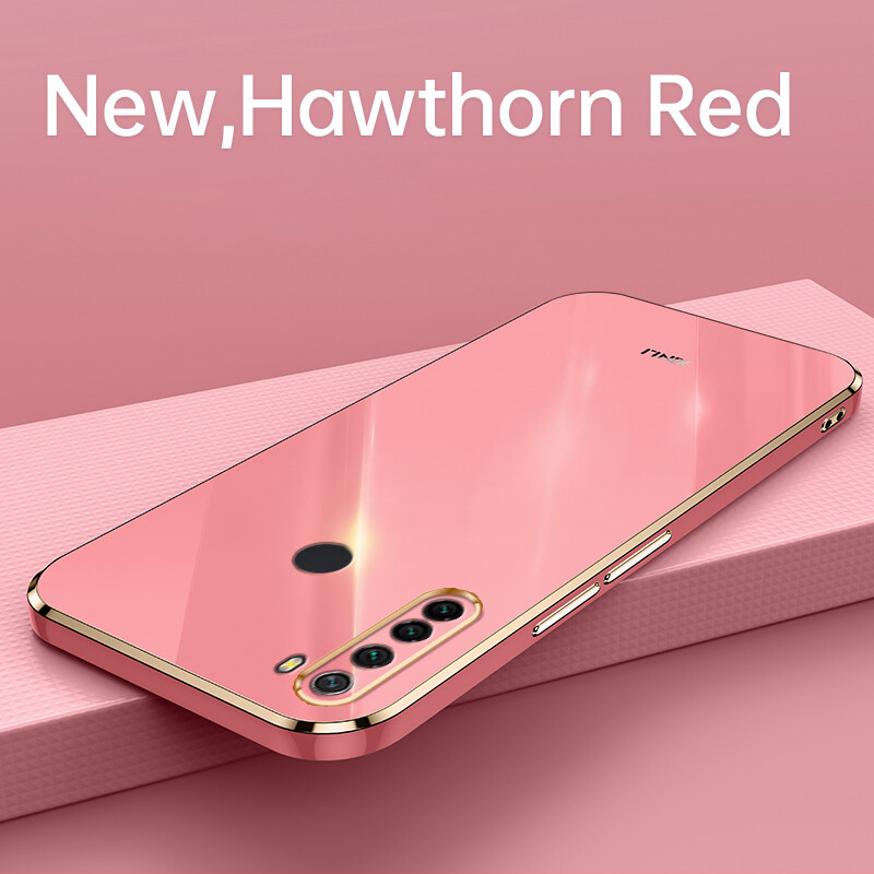 YBD Plating phone Case For Xiaomi Redmi Note 8 2021 casing,Precise Camera Protection cases Luxury Straight Edge Cover