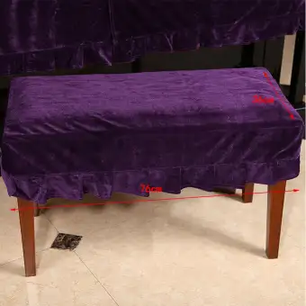 Perfk Piano Bench Chair Stool Cover Single Dual Seat Slipcover