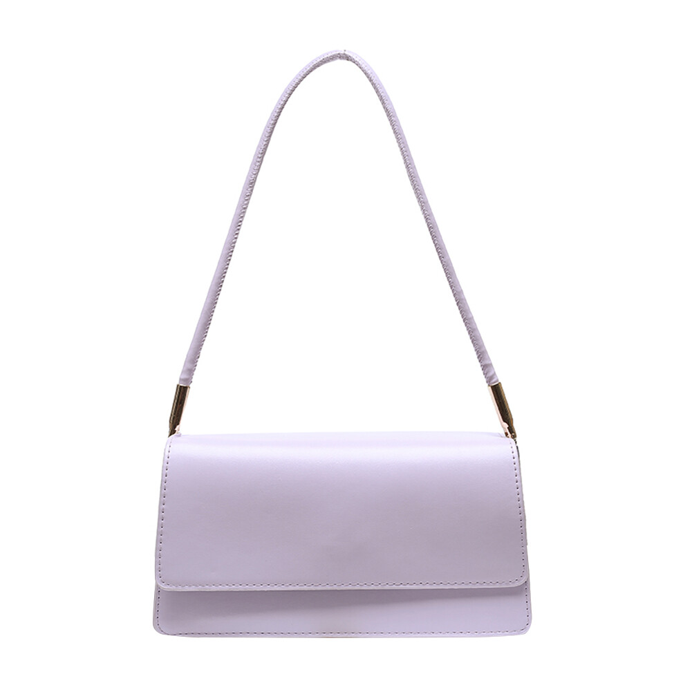 KOREAN Fashion Women Patent PU Leather Solid Color Shoulder Bags Underarm Bag Casual Ladies Small Flap Purse Handbags Bag