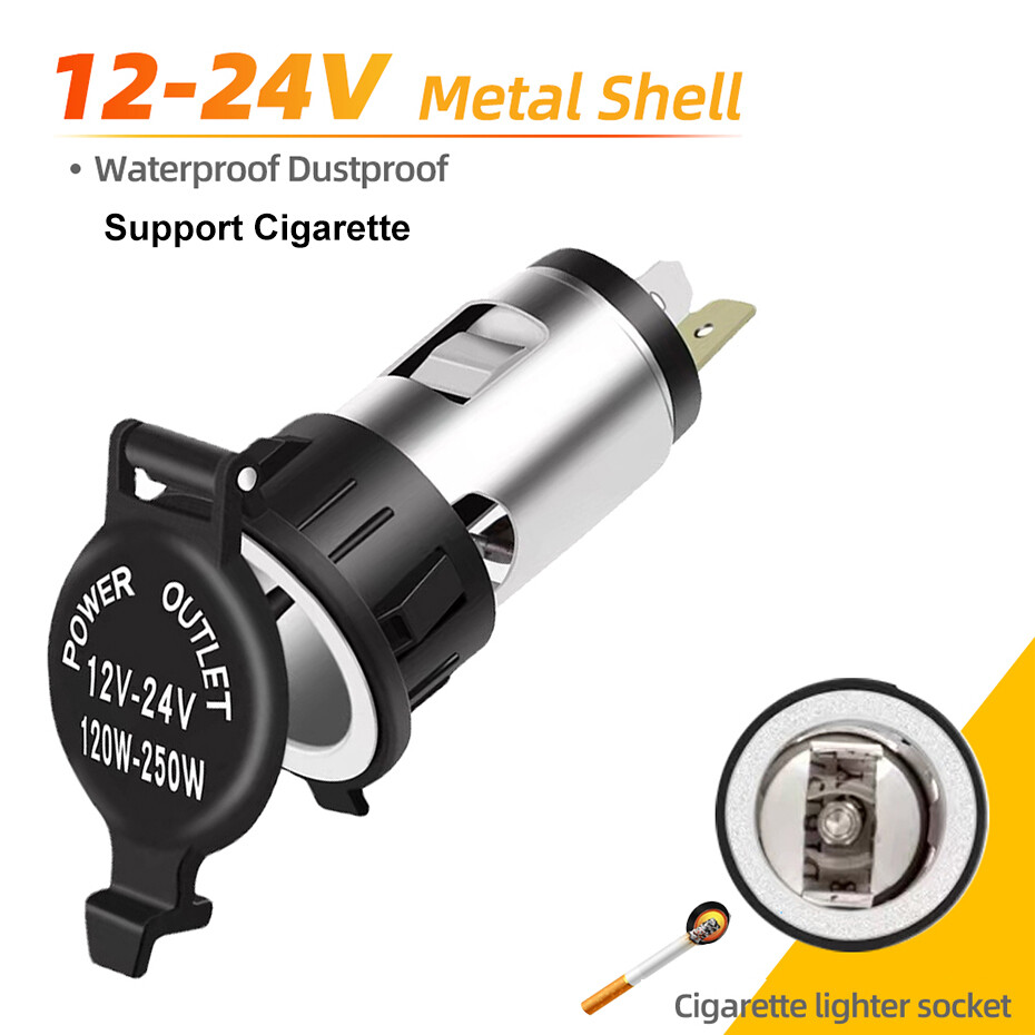 KEBIDU Ổ Cắm Tẩu Sạc Xe Hơi Xe Máy 12V 120W