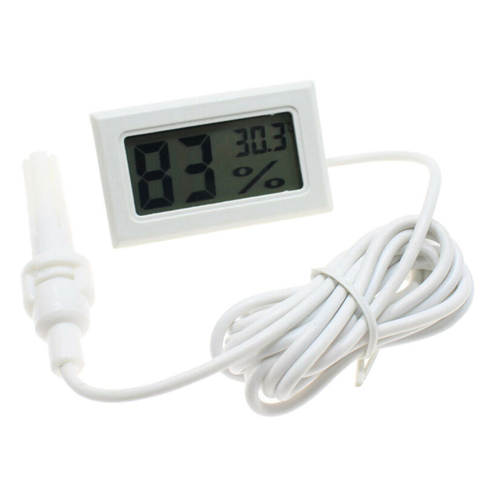 Comforhome Embedded Temperature And Humidity Meter Fy-12 Electronic Hygrometer Digital Temperature And Humidity Meter+Probe+Battery