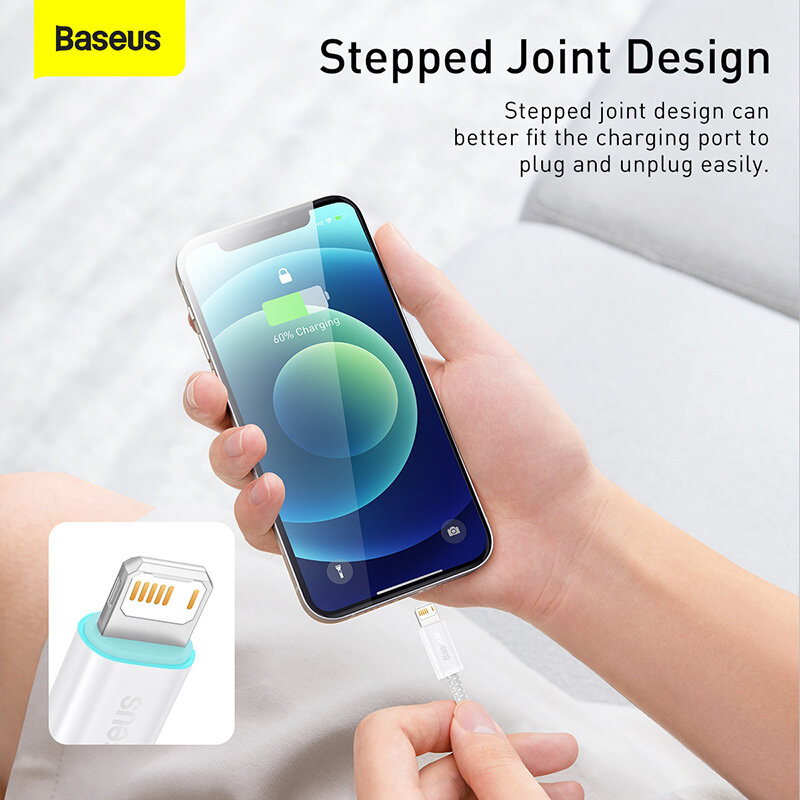 Baseus Cáp USB Nhiều Màu 2,4 A Cho iPhone 13 Pro Max Cáp Sạc Nhanh Cho iPhone 12 11 X XR Cáp USB Type C Dữ Liệu