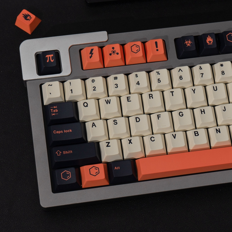 【Keycap only】gmk Carbon Keycap 130 phím anh đào Chiều cao PBT năm mặt thăng hoa Keycaps cho công tắc Cherry MX Bàn Phím Cơ RK61/Anne Pro 2/gk61