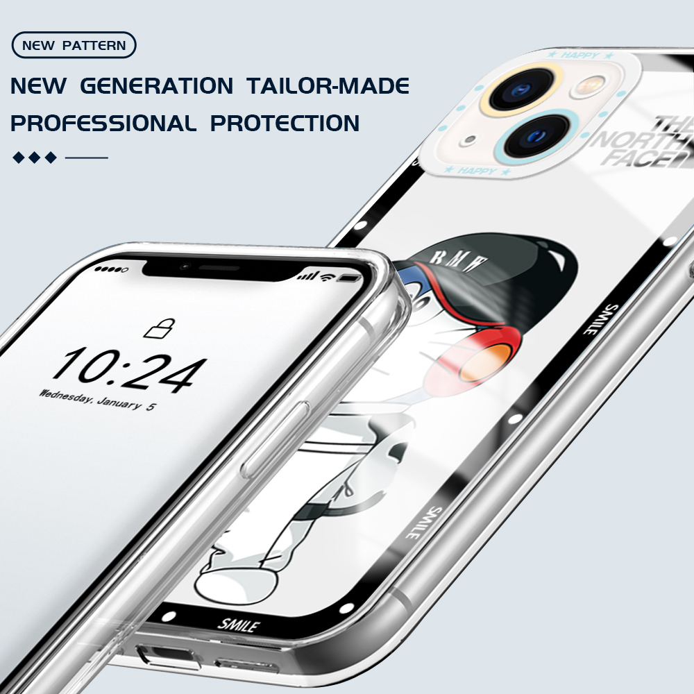 Hontinga Casing Case For Xiaomi Redmi Note 11T Pro+ Note 11S Note 11 Pro 5G 4G Note 8 Pro Note 9 Case Transparent Clear Case Anime Doraemon Soft Silicone Full Cover Camera Protection Shockproof Rubber Cases Back Cover Phone Casing Softcase For Girls