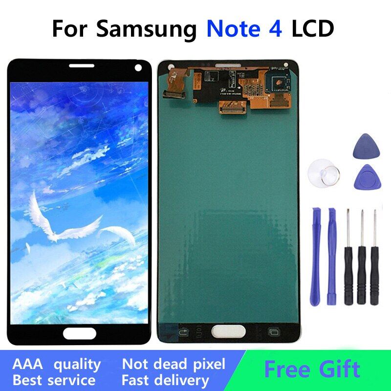 Tested Full LCD For Suitable For Samsung Galaxy Note 4 N910 LCD Display Touch Screen Digitizer Assembly N910A N910F For Suitable For Samsung Note 4 LCD