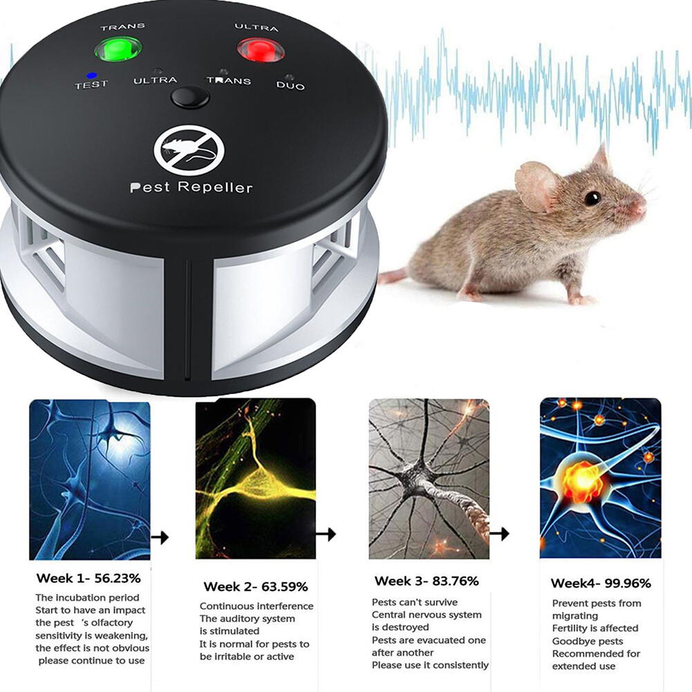 Ultrasonic Mouse Repeller Rodents Rats Mice Repellent Pest Control Insect Killer