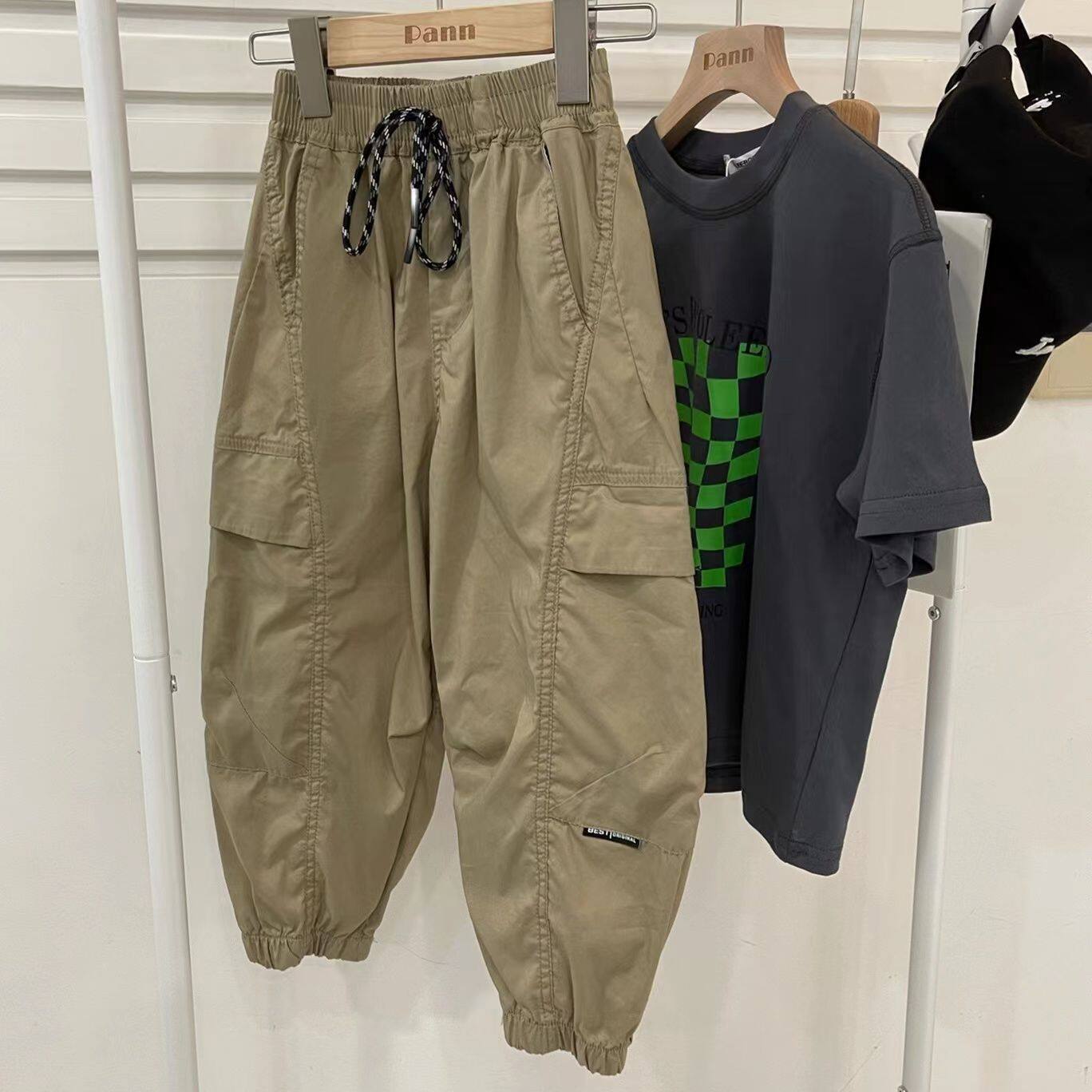 Boys' Work Pants Fashion Korean The Boys' Casual Pants In The Middle School and Older Children Versatile Pants