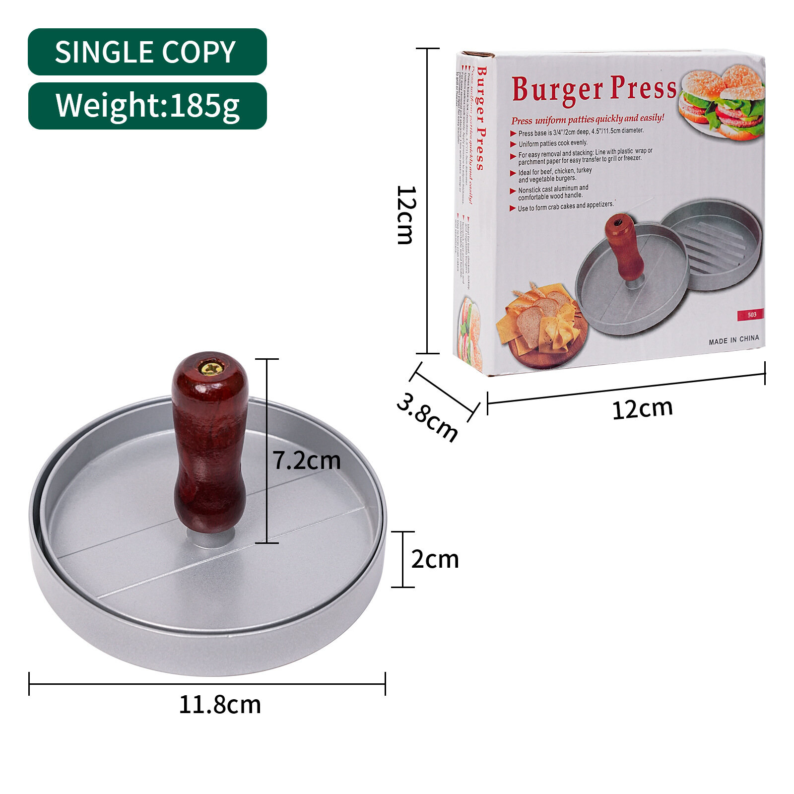 Ham Burger thịt Pie Maker Vòng thịt Pie mô hình Burger thịt Pie bé khuôn gạo Beef Pie Maker