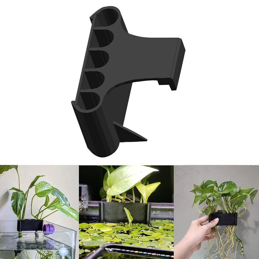 Upgrade Open Face Emerging Plant Holder, Aquarium Hanging Aquatic Plant Holder Fish Tank Decorations For Emersed Plants,Fish Tank Living Fish Shrimp