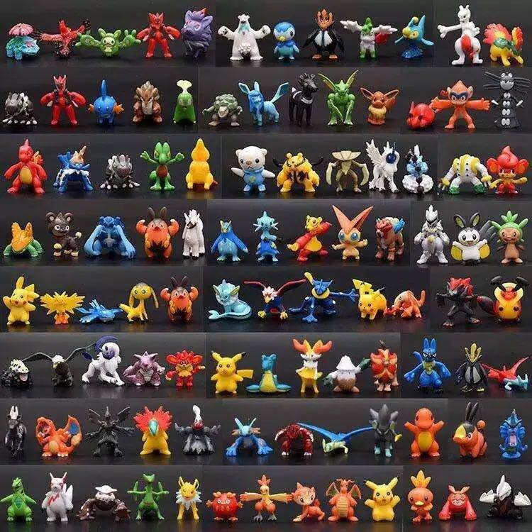 2-3 cm Đồ chơi Anime PVC Minicraft Hình Búp bê Pikachu Anime Quái vật bỏ túi Pokemon Búp bê Quà tặng Miễn phí Dán