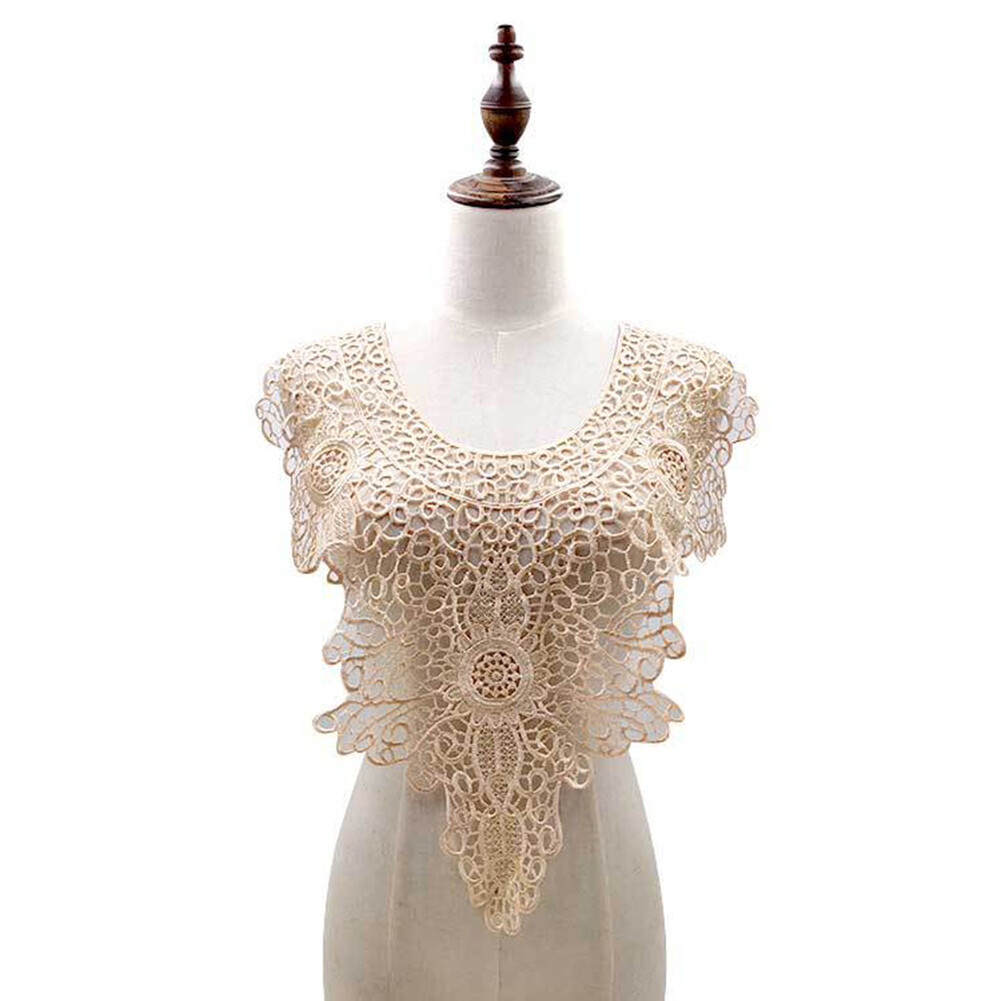 Broadfashion Floral Collar Embroidery Lace Neckline Wedding Dress DIY Sewing Applique Patch