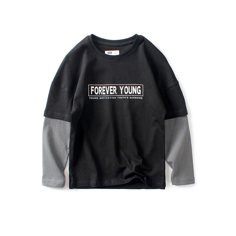 IENENS 5-13Years Kids Boys Children Fashion Sports Tops Clothing T-shirt Young Boy Casual Clothes Letters Print Shirt T-shirts Popular Coat