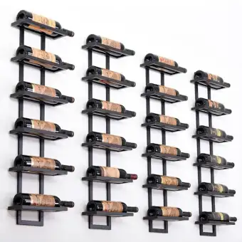 Modern Iron Wall Mounted Wine Holder Simple Hanging Wine Rack