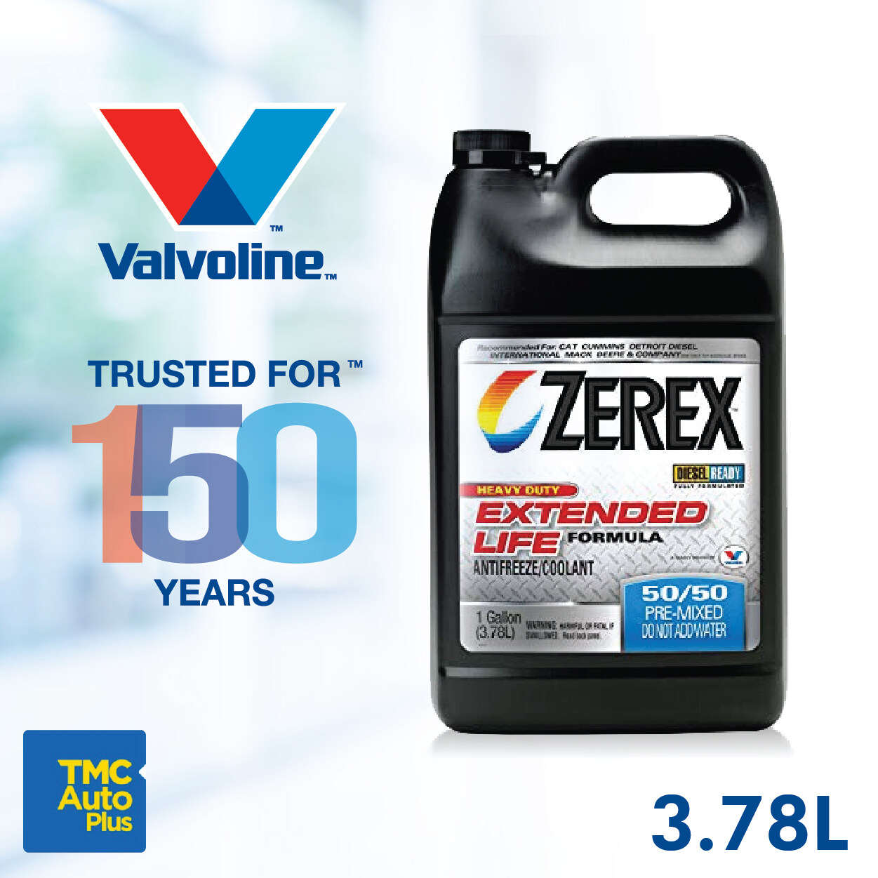 VALVOLINE ZEREX HD EXTENDED LIFE COOLANT (1 GALLON / 3.78L) Lazada