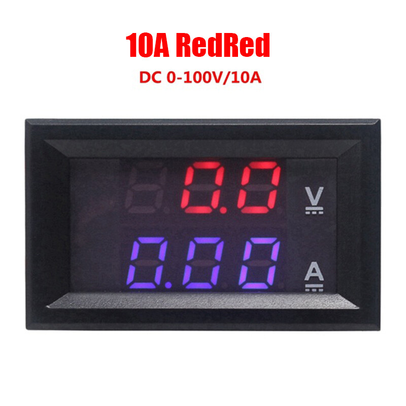 Digital voltmeter ammeter dc 0-100v 10a 50a 100a dual display voltage detector current meter panel amp volt gauge