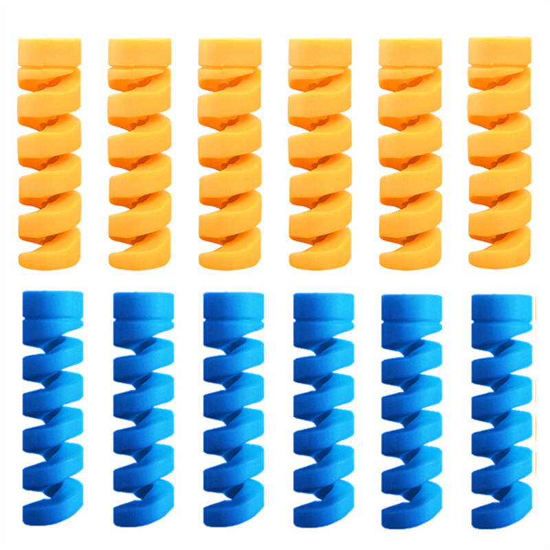 12Pcs Cable Protector Universal Silicone Data Cable Spiral Winder Wire Cord Cable Organizer for Charge Cable Protector Accessory