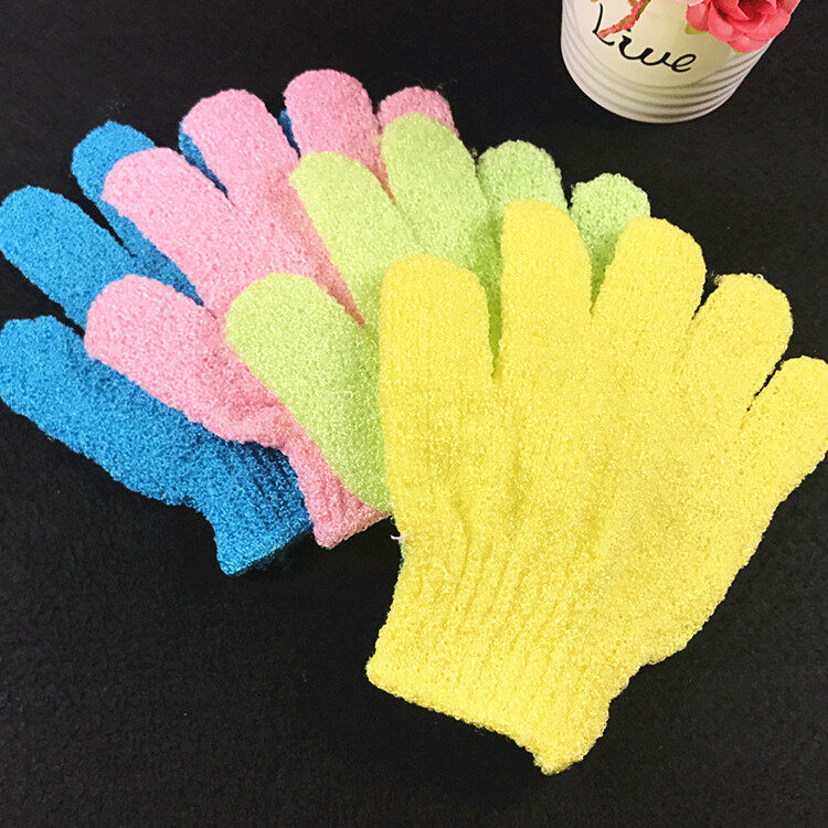 Exfoliating Gloves Mitt Bath Shower Scrub Tan Dead Skin Removal Exfoliator