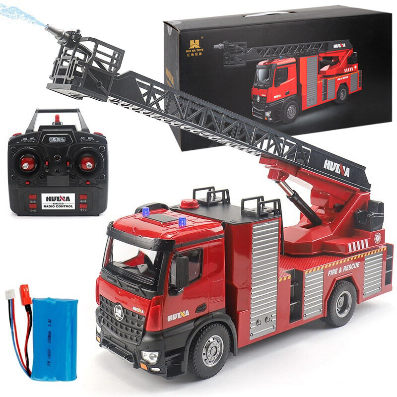 1:14 Huina 1561 RC Fire Truck 22ch Fire Fighting RC Truck Hobby Toys Fire  Engine Construction Vehicle | Lazada