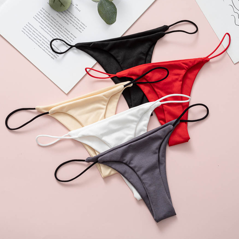 Women's Sexy Underwear Thin Strap G Strings Female Plus Size Low Rise T ...