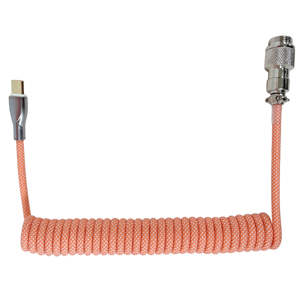 Type C USB Cable Keyboard Aviator for Mechanical Keyboard Aviation Connector Spiral Paracord
