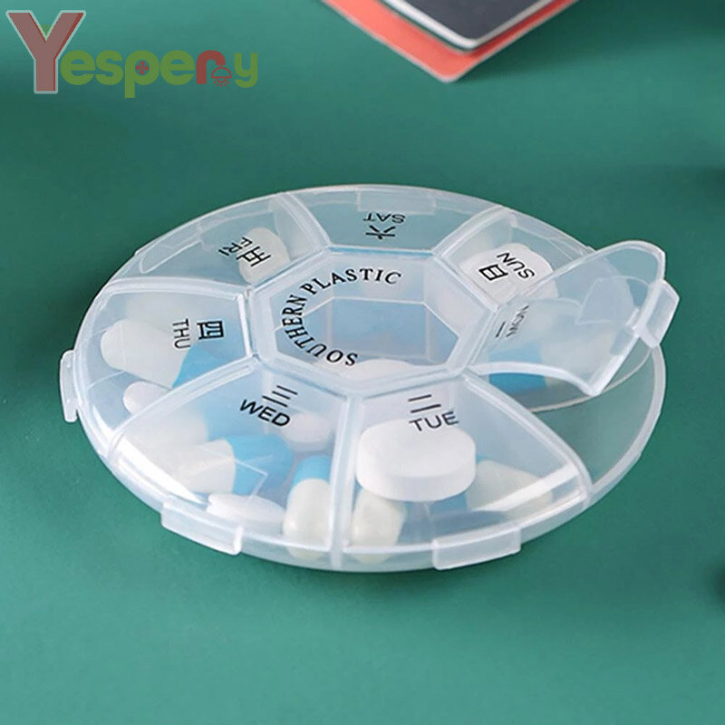 YESPERY Hộp Đựng Thuốc Hàng Tuần Tiện Dụng 7 Ngày Hộp Đựng Hộp Đựng Thuốc Hộp Đựng Thuốc Hộp Đựng Thuốc Nhỏ Hộp Chia Thuốc Viên
