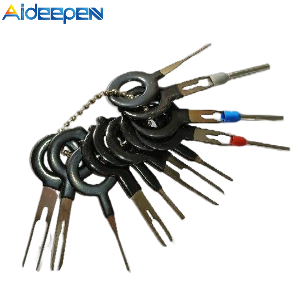Aideepen Terminal Removal Tool Kit Terminal Ejector Kit for Car Pin Wire Connector Puller Repair Key Removal Tools