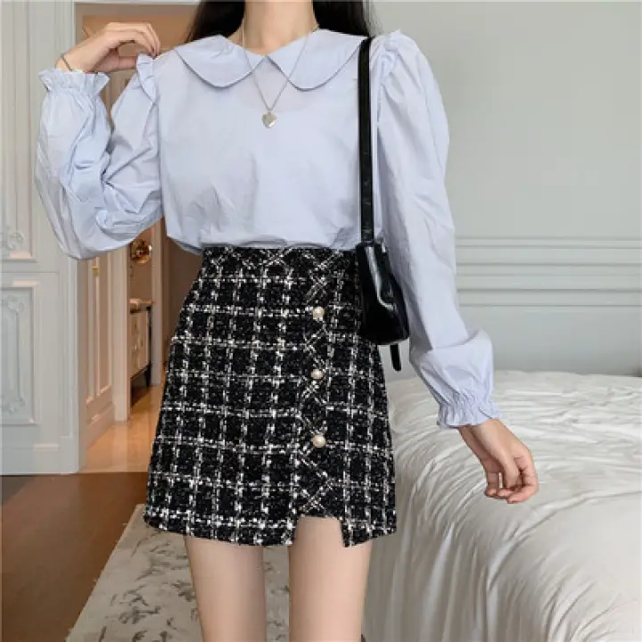plaid skirt lazada