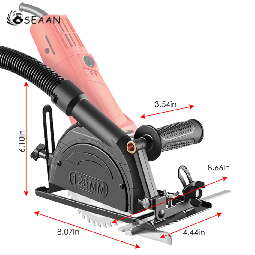 Hand Angle Grinder Converter To Cutter 40mm Depth Adjustable Grinder Bracket To Cutting Woodworking Table Tool With Guide Rule