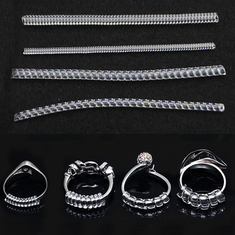 [Muswannas] Vòng Kích Thước Adjusterr Vòng Bảo Vệ Thay Đổi Kích Thước Fitter Xoắn Ốc Trong Suốt Tăng Đưa Nhẫn Sizer Điều Chỉnh Cho Lỏng Vòng Trang Sức Bảo Vệ