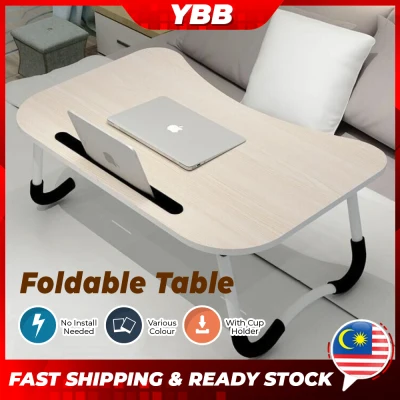 YBB Malaysia Foldable Table Anti-slip Bed Laptop Table Notebook Table Multipurpose Portable Computer Desk Meja Lipat