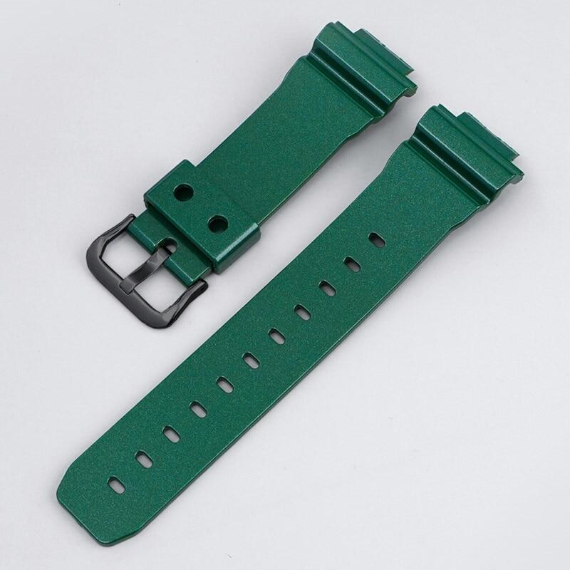 Soft resin strap for casio g-shock ga-2100 dw-5600 dw-6900 gw-m5610 men women stainless steel buckle tpu watch band bracelet