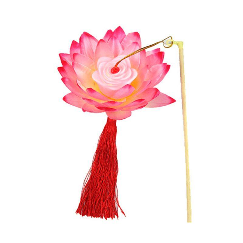 [Hot Sale] Portable Amazing Blossom Lotus Flower Light Lamp Party Glowing Lanterns For Mid-Autumn Festival Gift Dancing Props