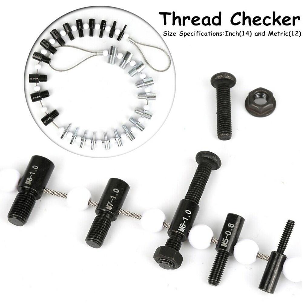 Nut Bolt Thread Checker Size Gauge Measuring Tool For Imperial And