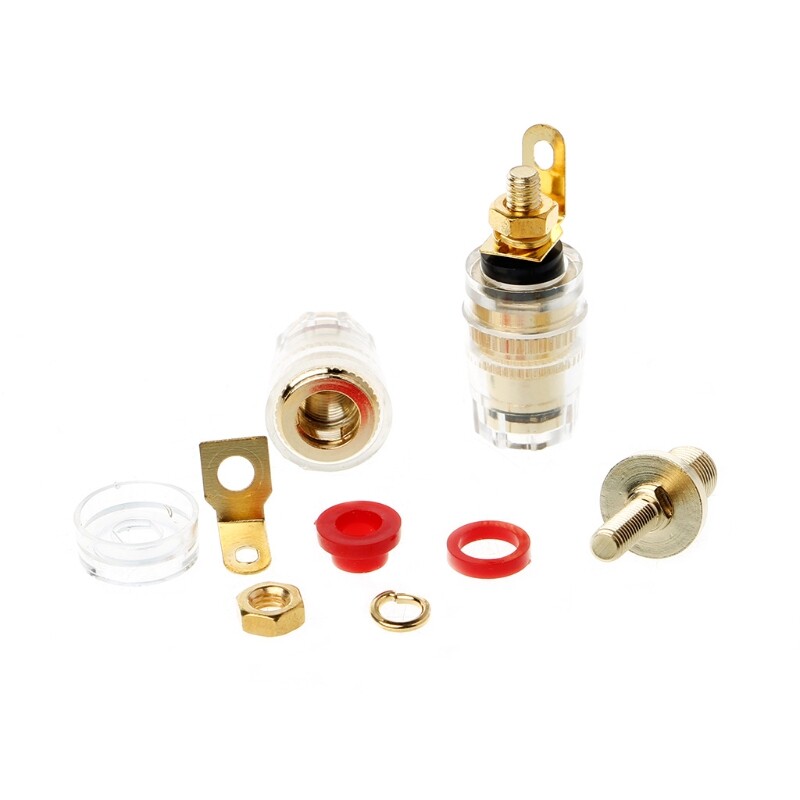 1 Pair 4mm Binding Post Terminal Speaker Test Banana Plug Socket Connector Amplifier Speaker
