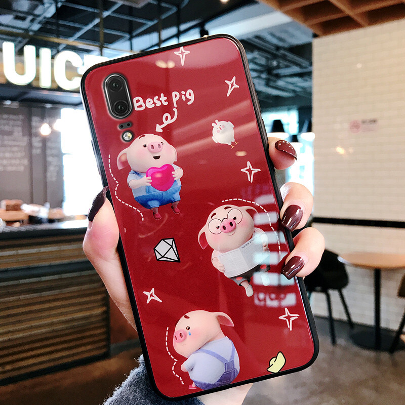 Douyin cartoon cute pet emoji pig Huawei P20 mobile phone case P20pro ...