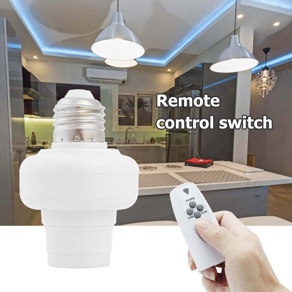 E27 Screw Light Holder Converter Remote Control Lamp Base Socket Connector