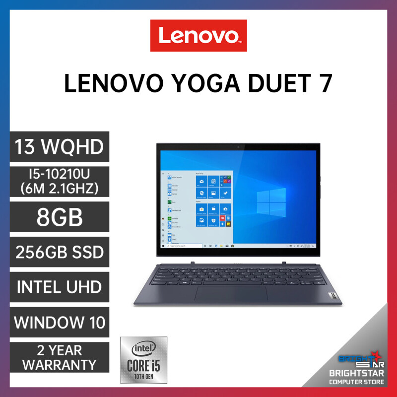 LENOVO YOGA DUET 7 13IML05 82AS0054MJ LAPTOP GREY 13 WQHD / INTEL I5-10210U / 8GB / 256GB SSD / INTEL / 2 YEARS WARRANTY + Free Additional 6 Month Warranty Malaysia