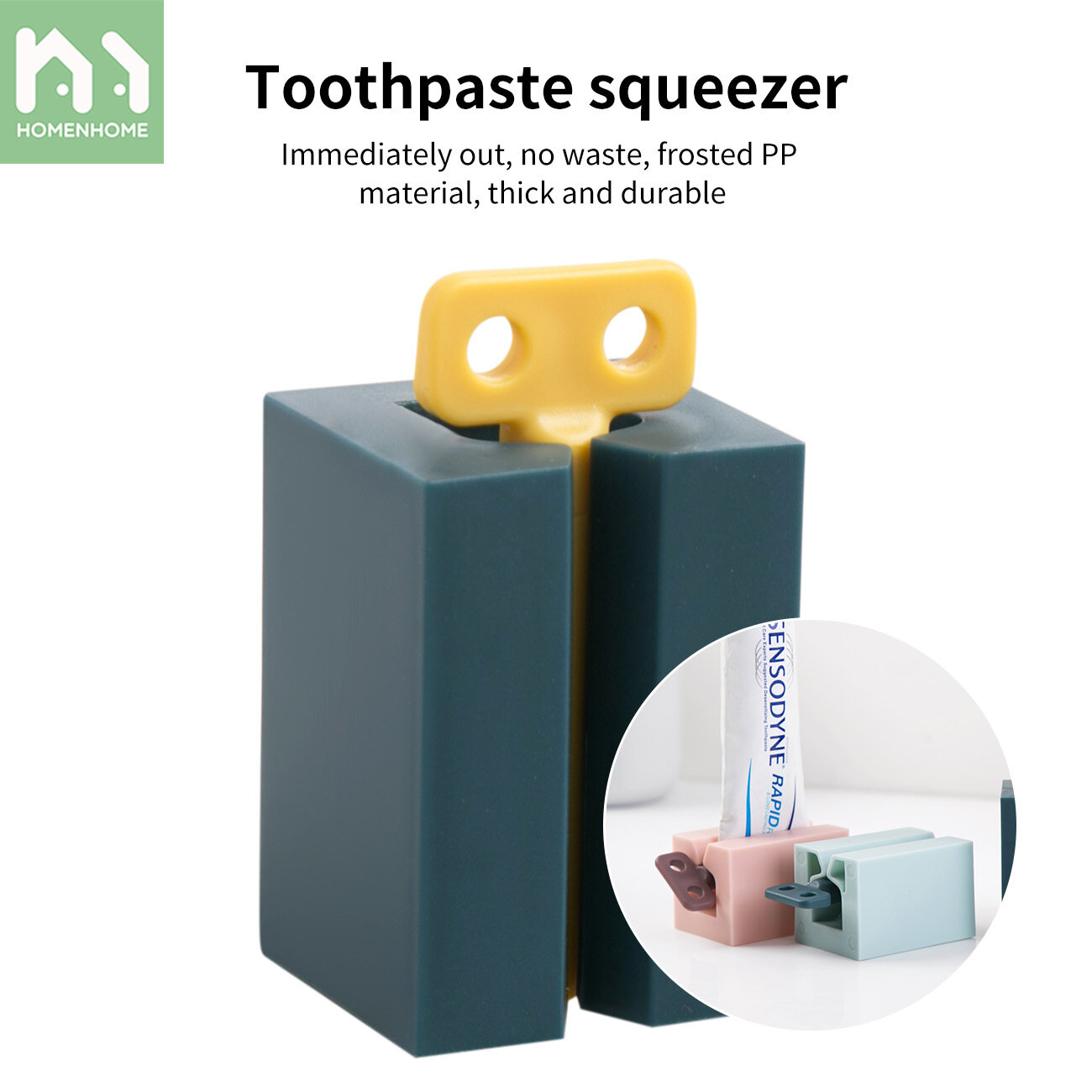 Homenhome Bathroom Toothpaste Tube Squeezer Rolling Squeezer Toothpaste Dispenser Tooth Paste Holder Bathroom Decoration Accessories Sets