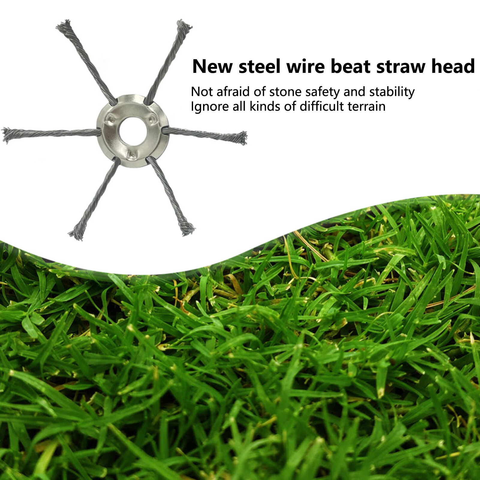 EMachinery Grass Trimmer Head Professional 3 Or 6-Cutters Super Sharp Deep-seated Weeding Carbon Steel Twisted Wire Steel Weeding Machine Head Gardening Tool Practical Brushcutter Head
