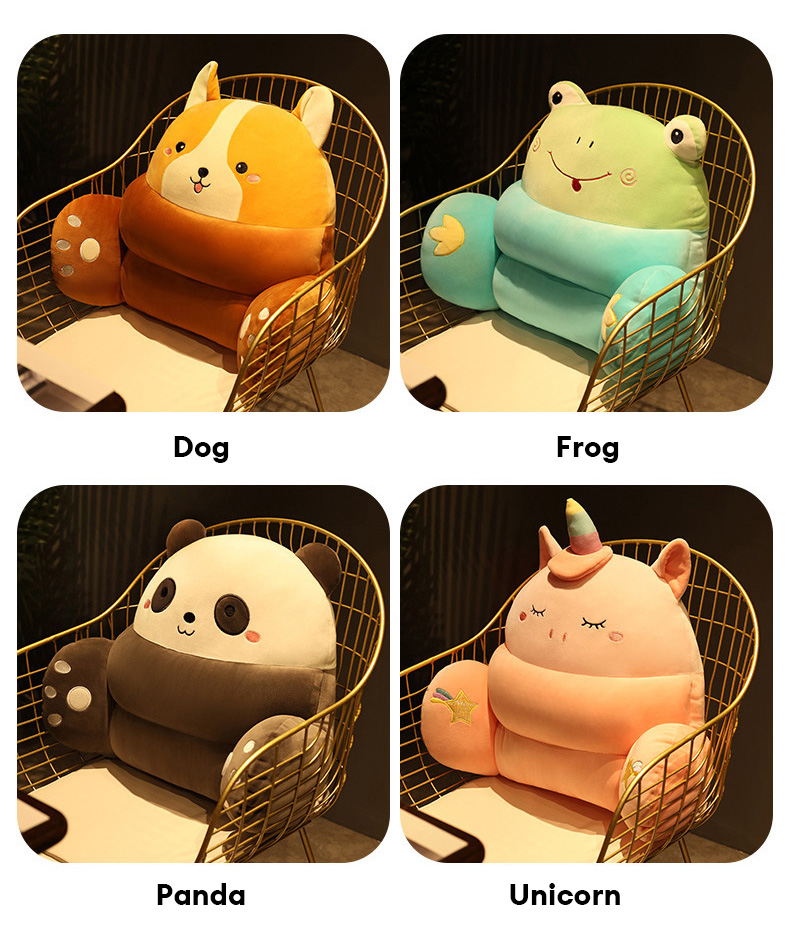 XINLANYASHE Healthy back cushion, back support pillow, memory foam pillow, lumbar support, back cushion, cute cartoon pattern seat cushion pillow, back cushions, waist chair, back cushion, back cushion, soft back pillow for office, pillow, memory pillow M