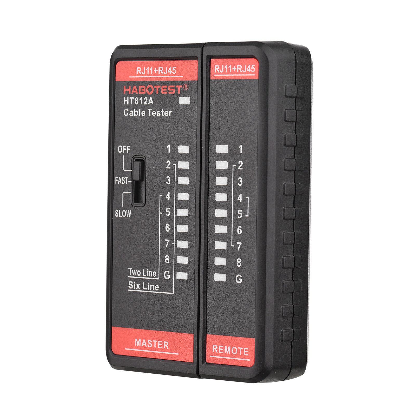 Habotest ht812a network cable tester wire tracker telephone line test meter telephone & network line finder multifunctional rj11 rj45 tester 2p/4p/6p/8p cable recognize meter for network maintenance