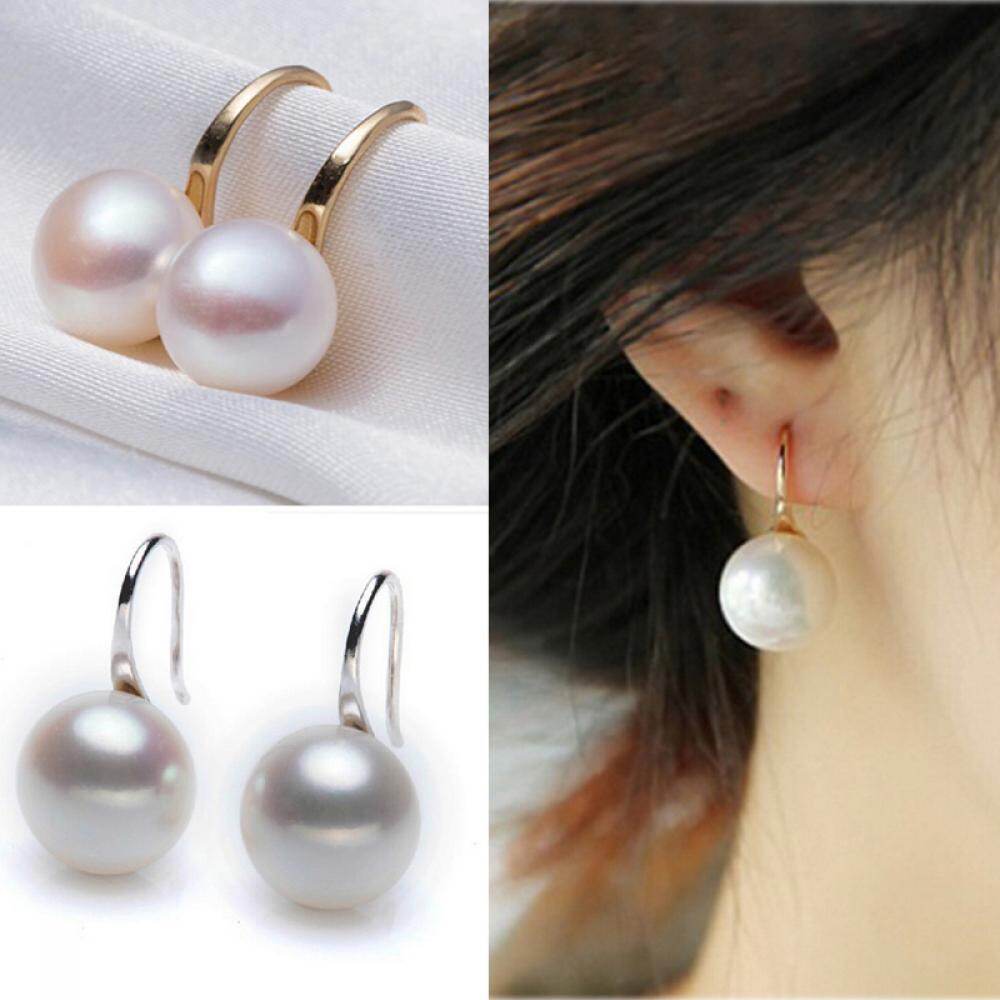 1 Pair Hot sale new fashion women ladies elegant pearl crystal rhinestone stud earrings earrings unique design
