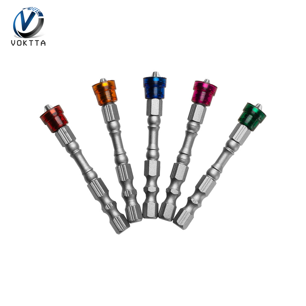 Voktta 1/4-inch hex shank s2 steel magnetic screwdriver bit set ph2 cross drywall screwdriver bit 5pcs