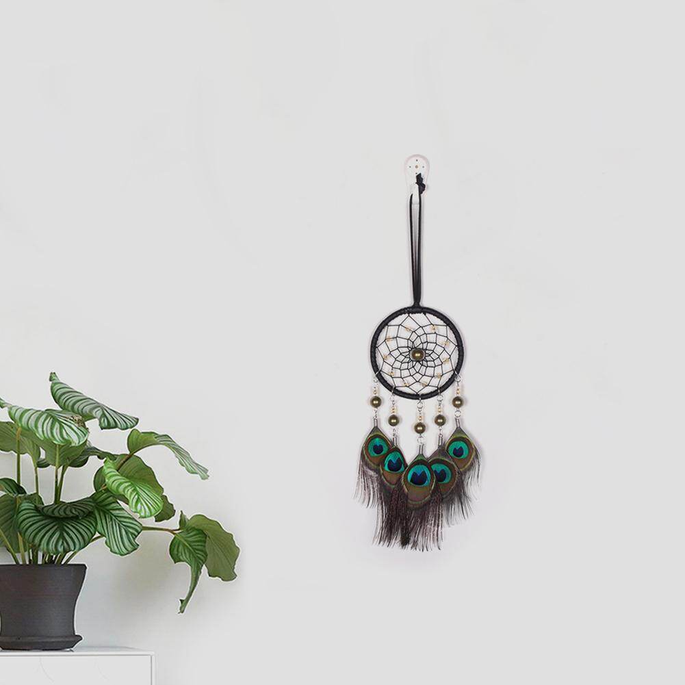Peacock Feathers Handmade Dreamcatcher Craft Dream Catcher Net Home Decor